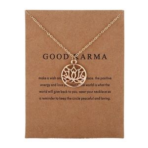 Good Karma Lotus Necklace Dainty Necklace